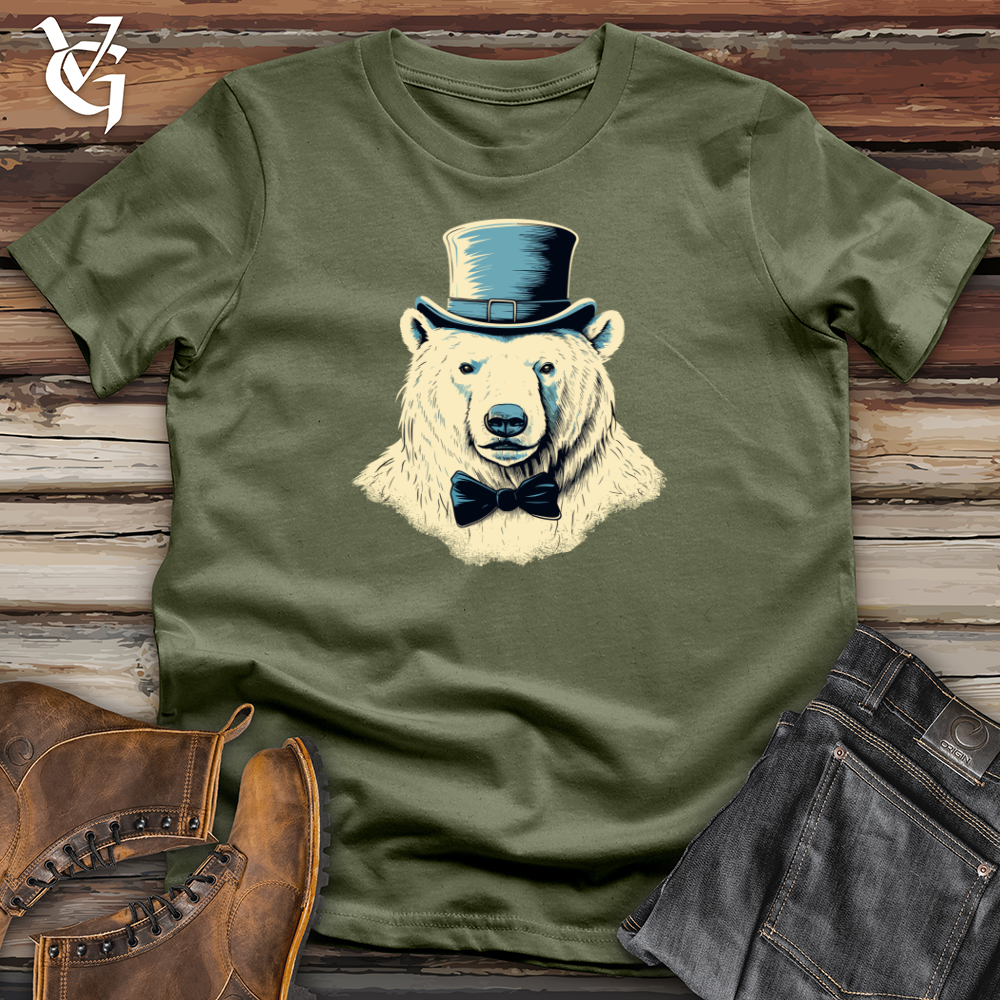 Viking Goods Arctic Dapper Bear Softstyle Tee Military Green / L