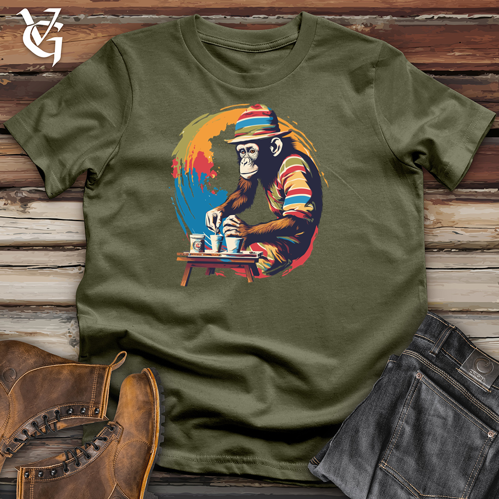 Viking Goods Artistic Primate Masterpiece Cotton Tee Military Green / L