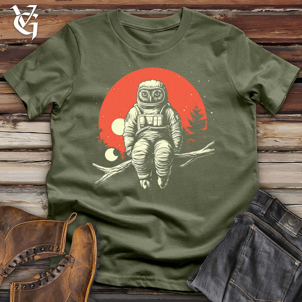 Viking Goods Astronaut Owl Softstyle Tee Military Green / L