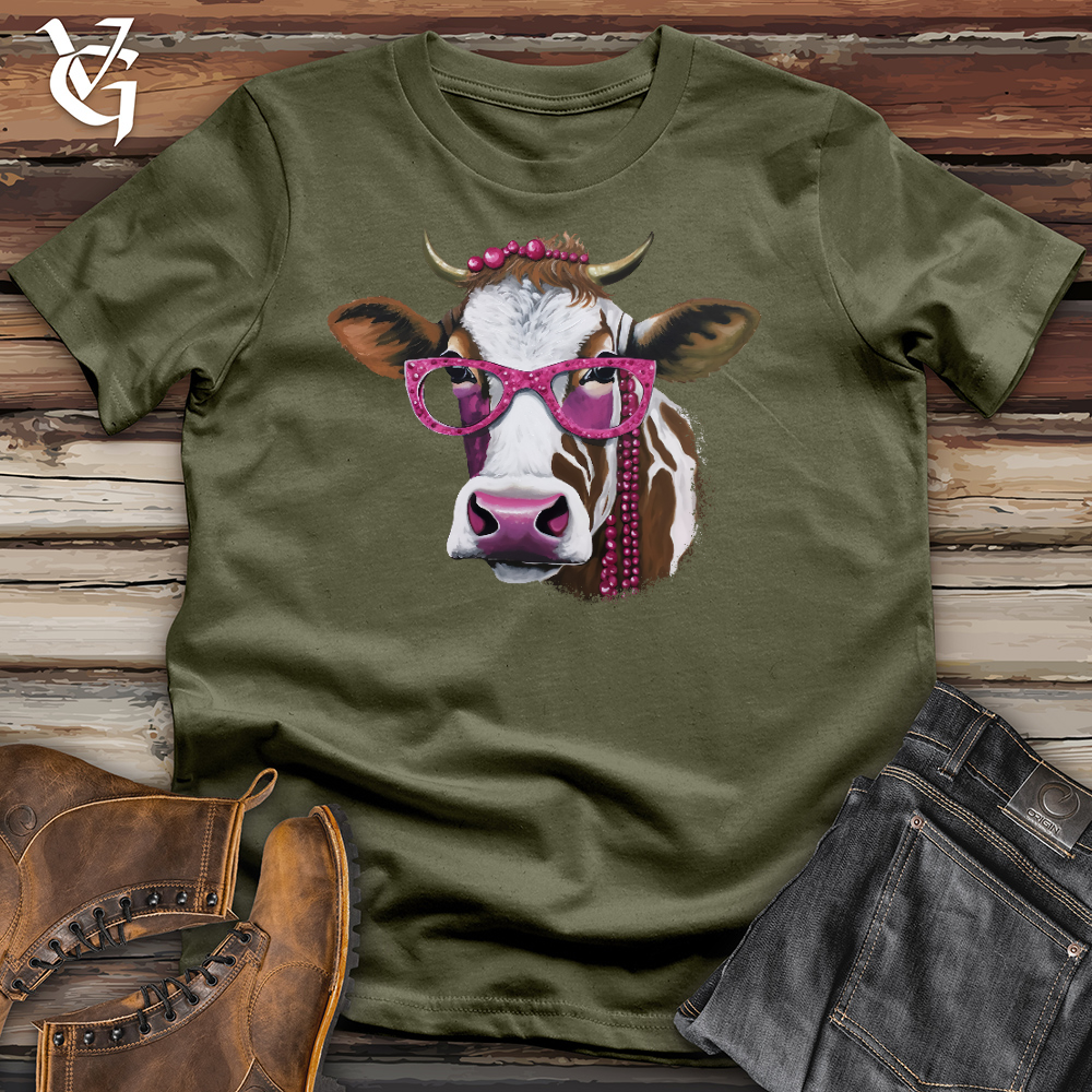 Viking Goods Auntie Cow Cotton Tee Military Green / L