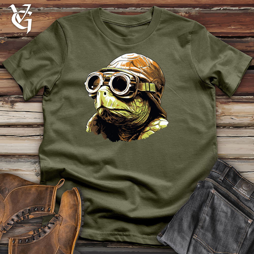 Viking Goods Aviator Shell Style Cotton Tee Military Green / L