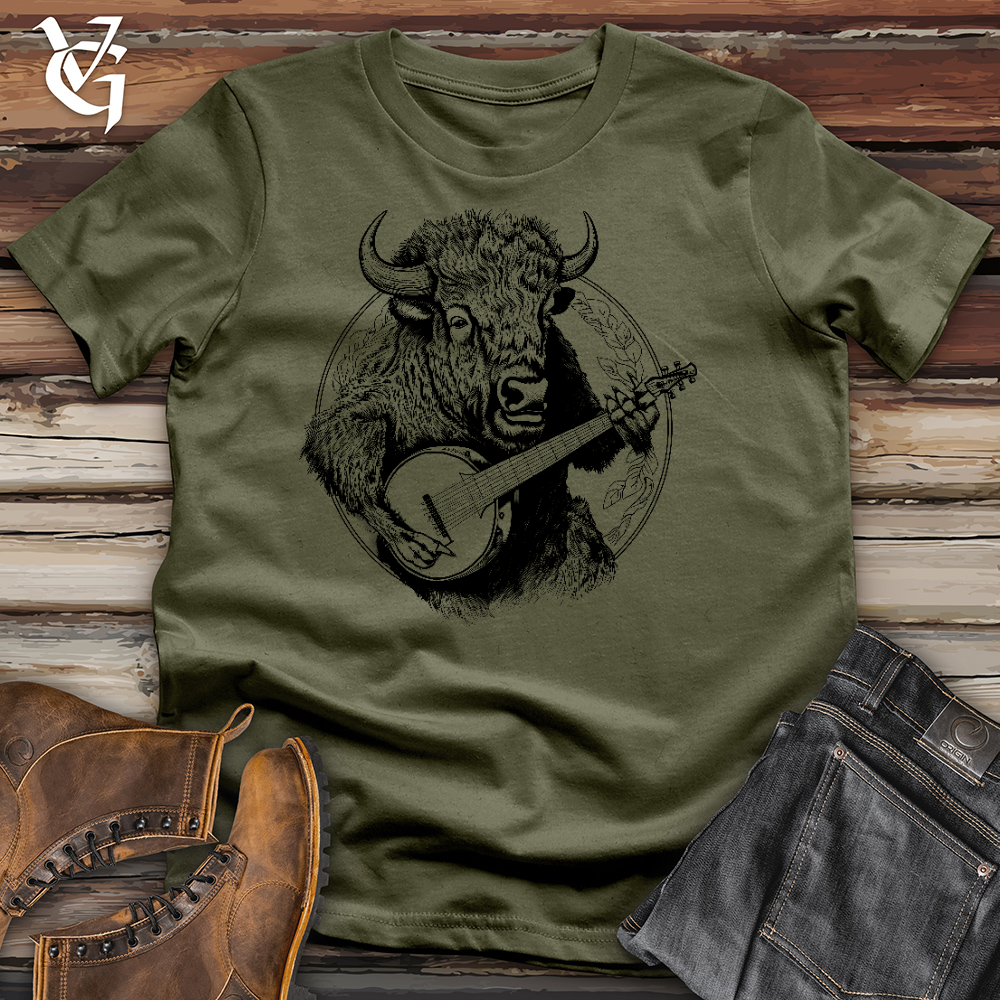 Viking Goods Banjo Bison Cotton Tee Military Green / L