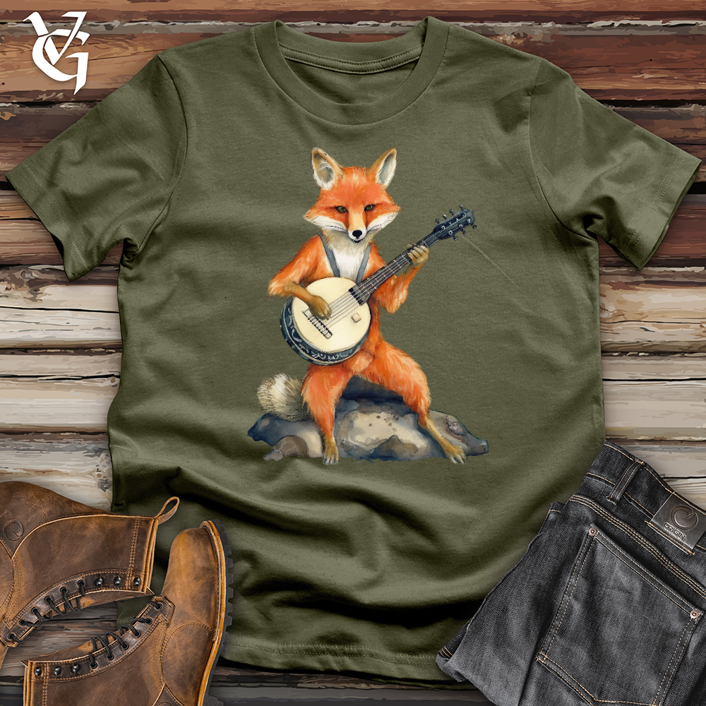 Viking Goods Banjo Fox Cotton Tee Military Green / L