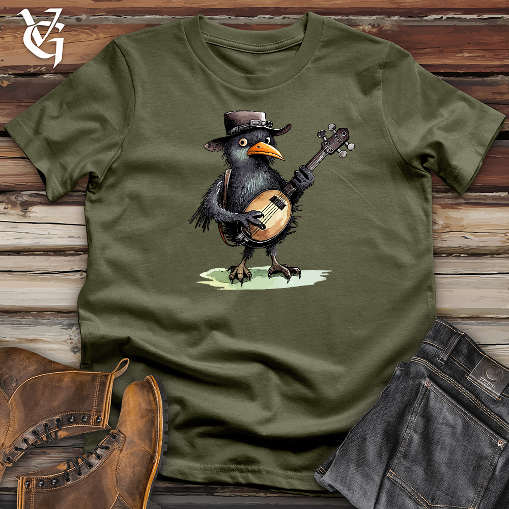 Viking Goods Banjo Raven Cotton Tee Military Green / L