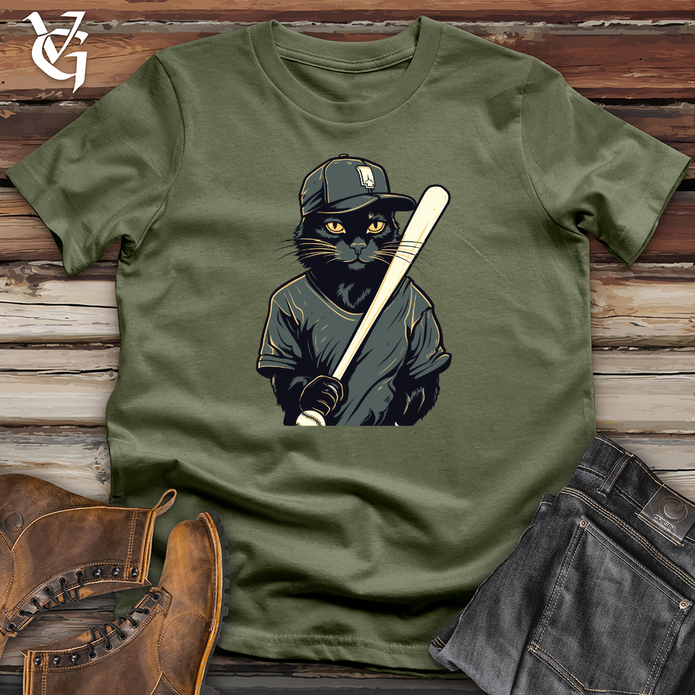 Viking Goods Baseball Cap Cat Whacker Softstyle Tee Military Green / L