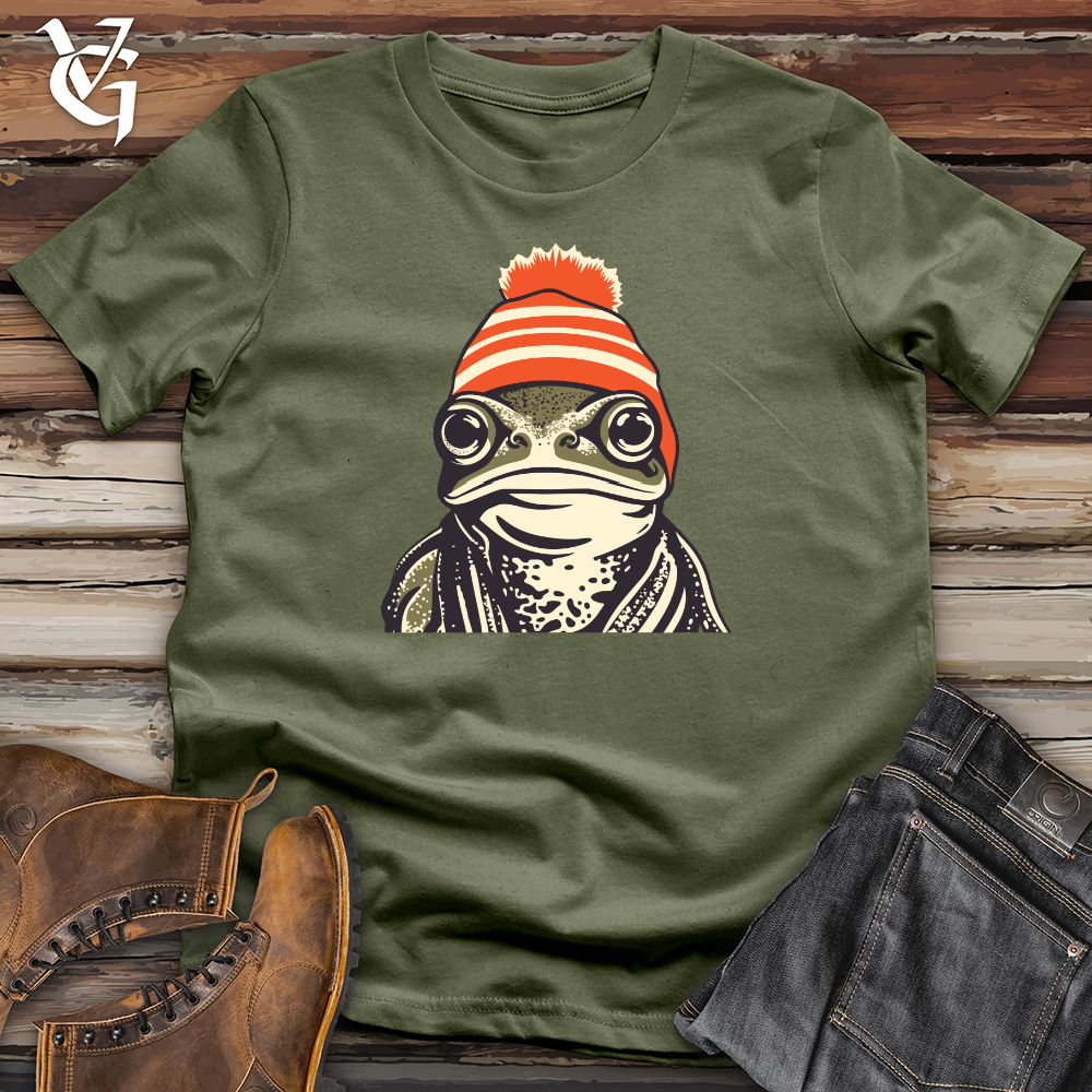 Viking Goods Beanie Buddy Frog Softstyle Tee Military Green / L