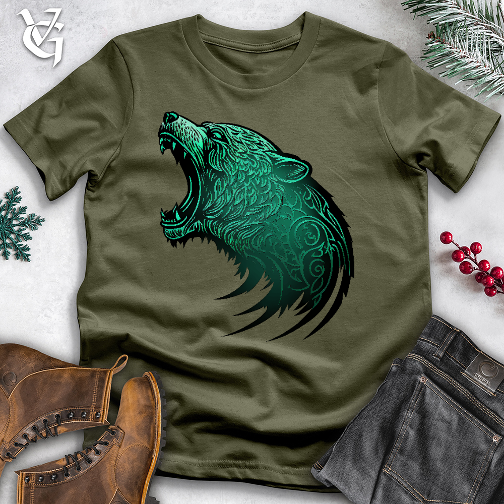 Viking Goods Bear Attack Cotton Tee Military Green / L