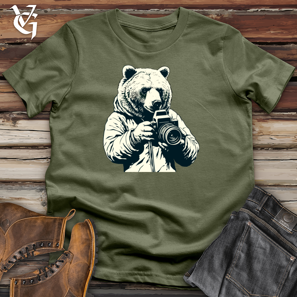 Viking Goods Bear Behind the Lens Moment Softstyle Tee Military Green / L