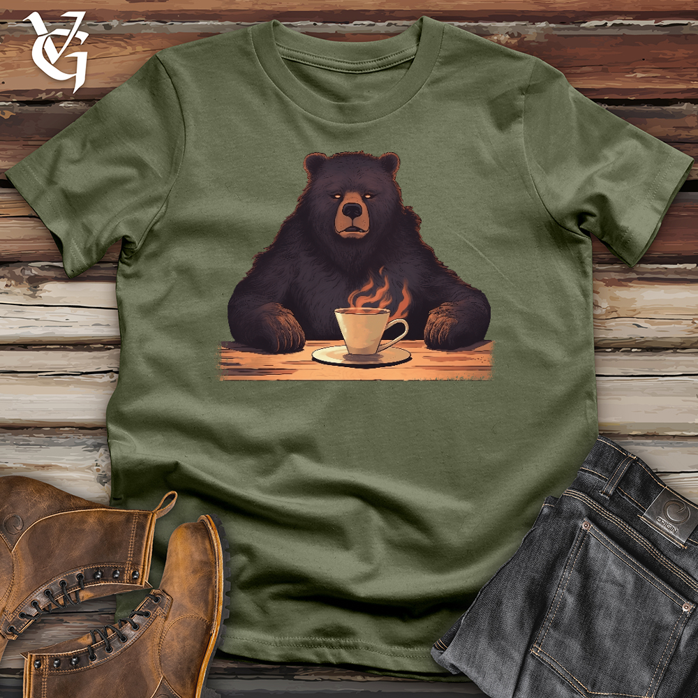 Viking Goods Bear Coffee Cloud Softstyle Tee Military Green / L
