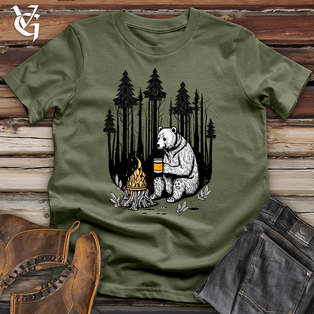 Viking Goods Bear Happy Hour Softstyle Tee Military Green / L