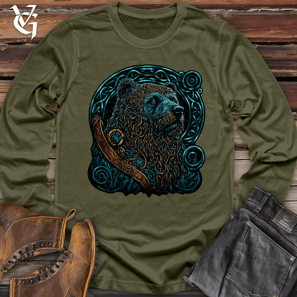 Viking Goods Bear of Wisdom Long Sleeve Military Green / L