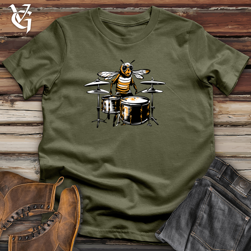 Viking Goods Bee Hive Beat Drumroll Rhythm Cotton Tee Military Green / L