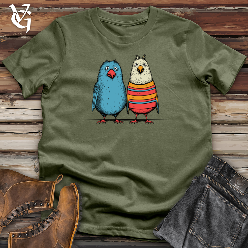 Viking Goods Bird Buddies Casual Softstyle Tee Military Green / L