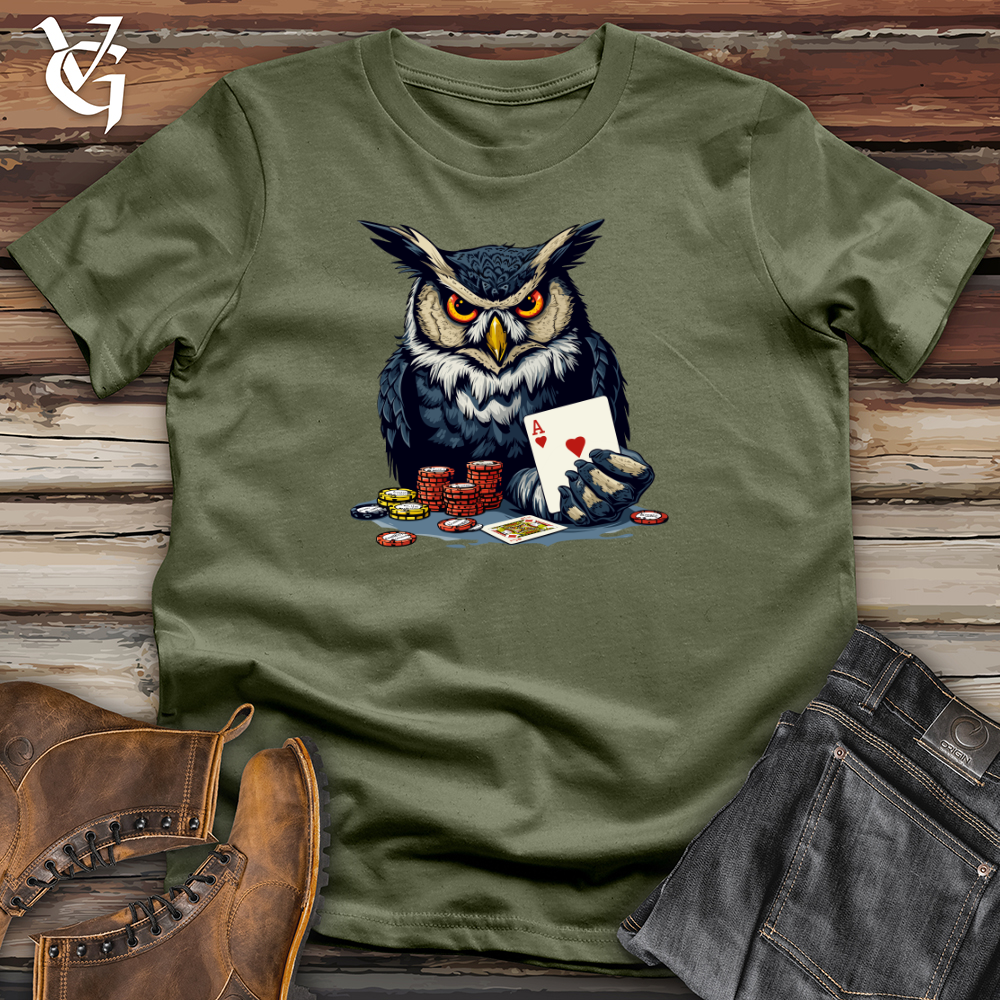Viking Goods Black Jack Owl Softstyle Tee Military Green / L