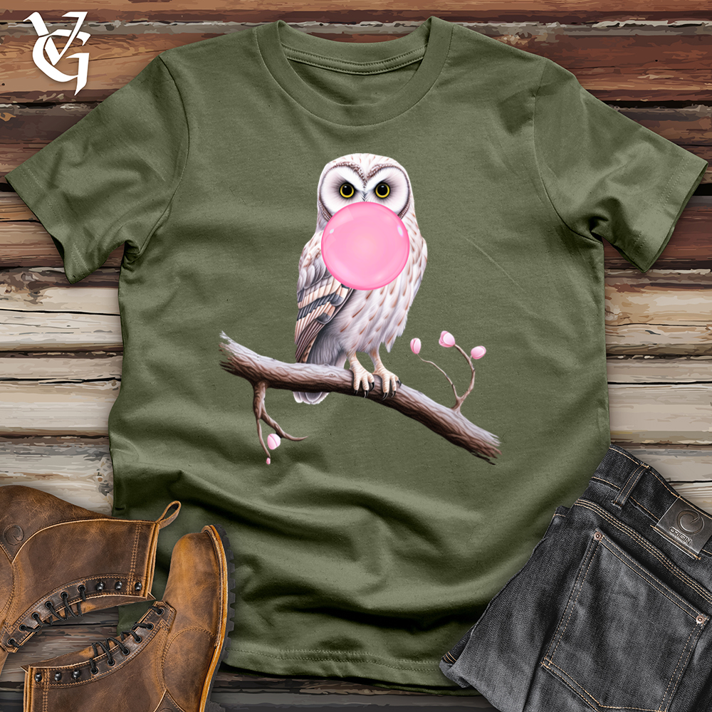 Viking Goods Bubble Gum Owl Softstyle Tee Military Green / L
