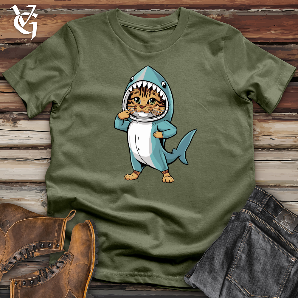 Viking Goods Cat Shark Softstyle Tee Military Green / L