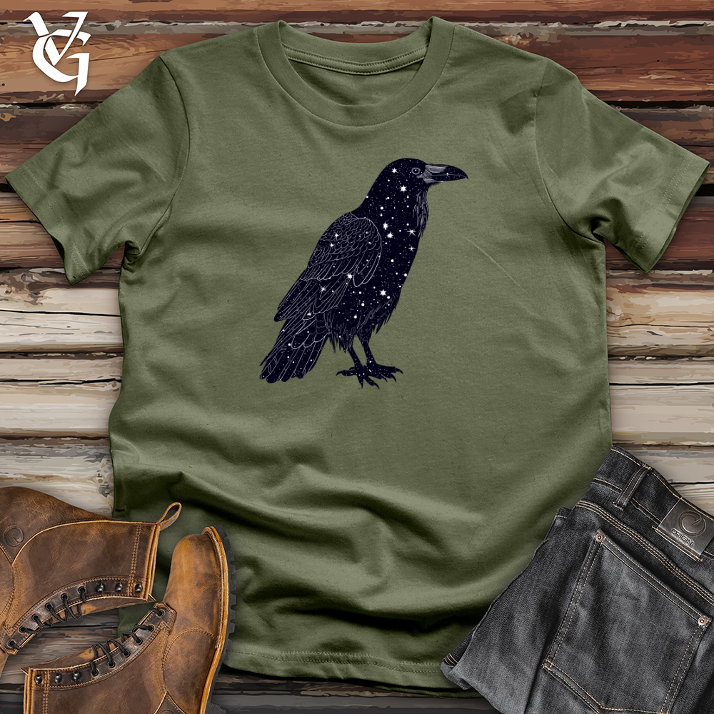 Viking Goods Celestial Raven Silhouette Softstyle Tee Military Green / L