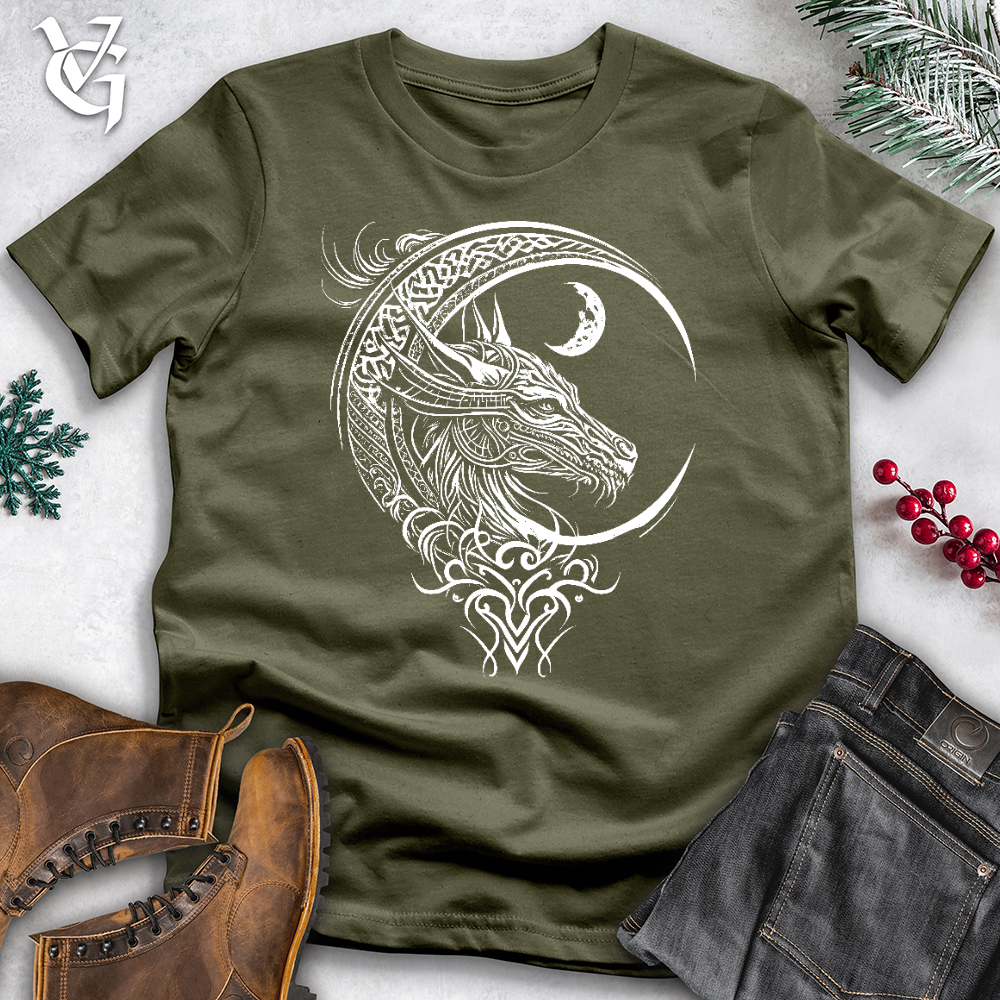 Celtic Dragon and Moon Cotton Tee