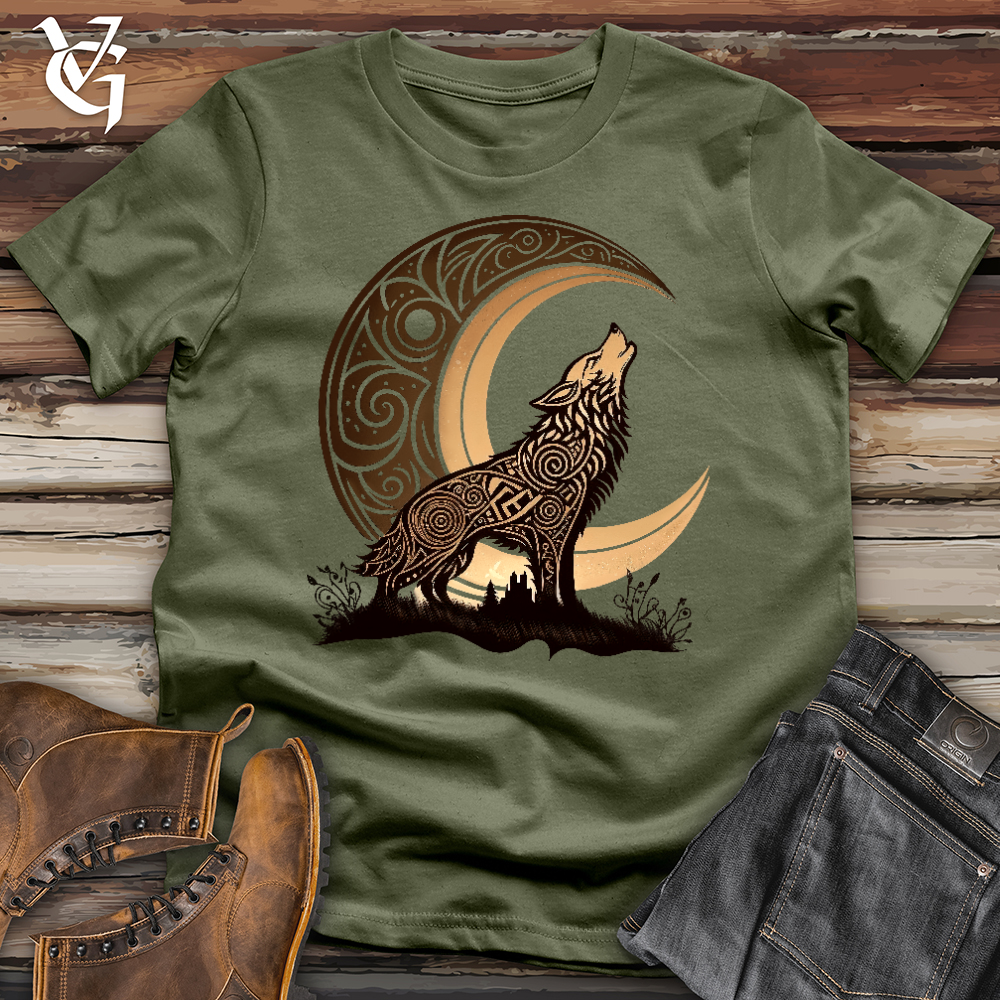 Viking Goods Celtic Wolf Softstyle Tee Military Green / L