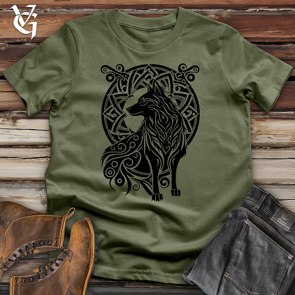 Viking Goods Celtic Wolf Softstyle Tee Military Green / L