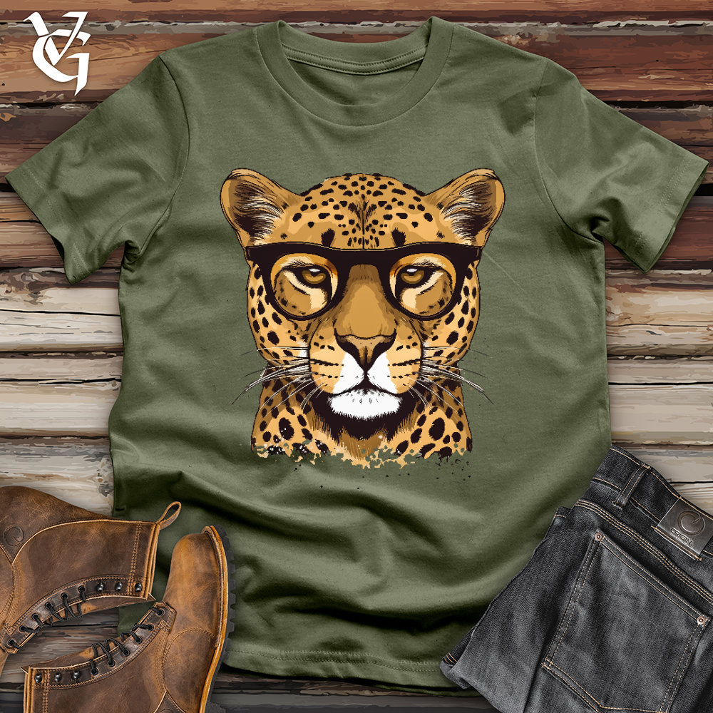 Viking Goods Cheetah Eyeglass Softstyle Tee Military Green / L