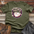 Viking Goods Cherry Blossom Felines Cotton Tee Military Green / L