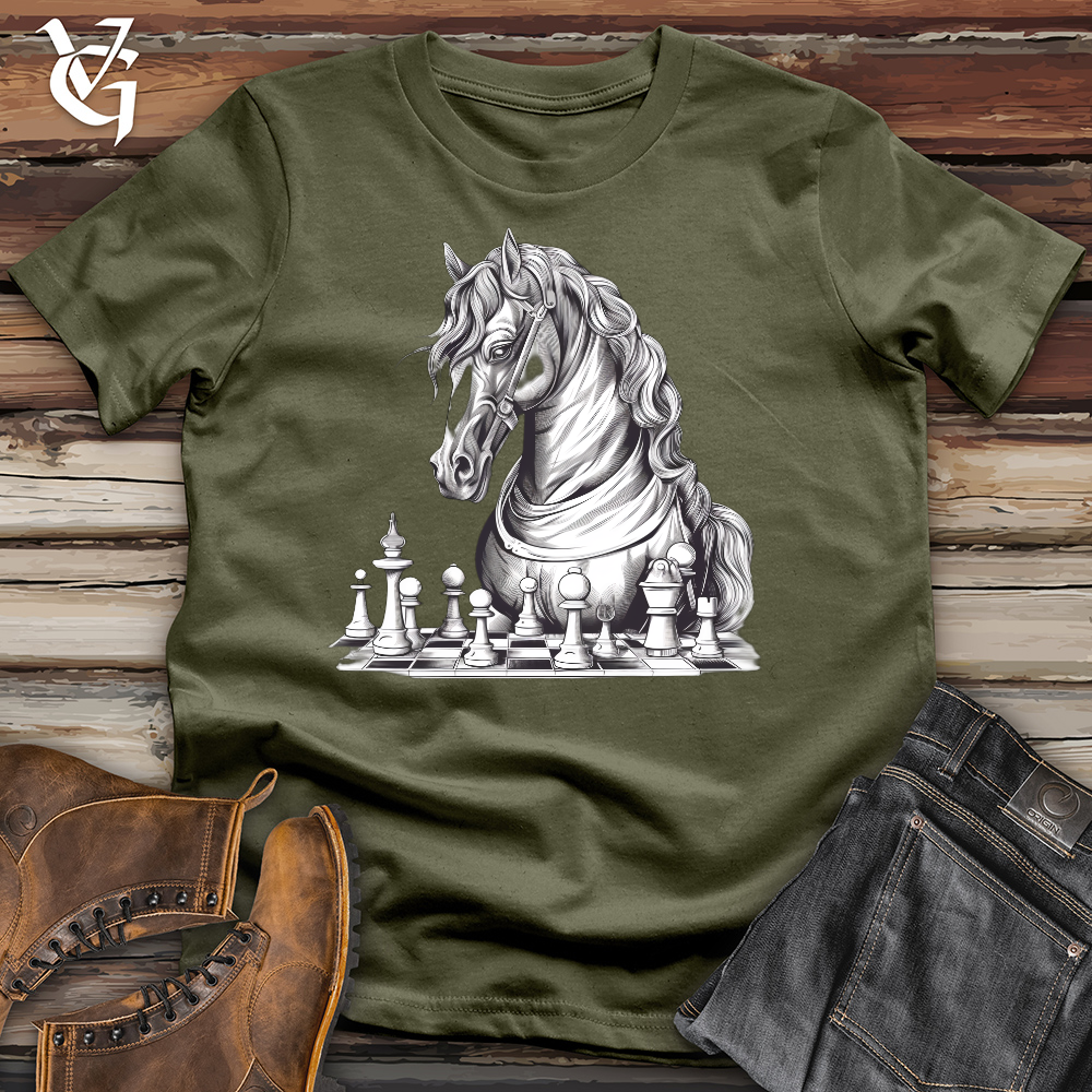 Viking Goods Chess Knight Cotton Tee Military Green / L