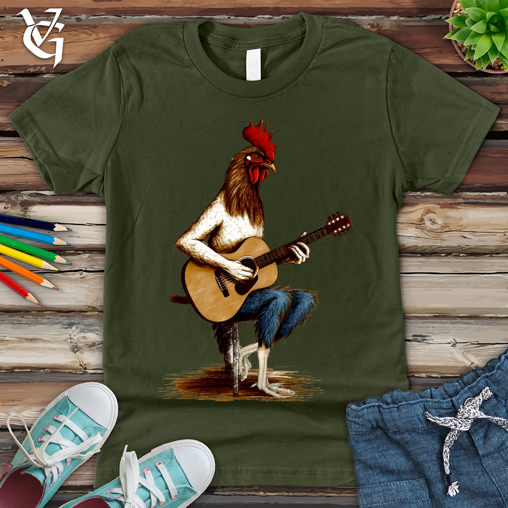 Viking Goods Chicken Guitarist Youth Tee Military Green / L