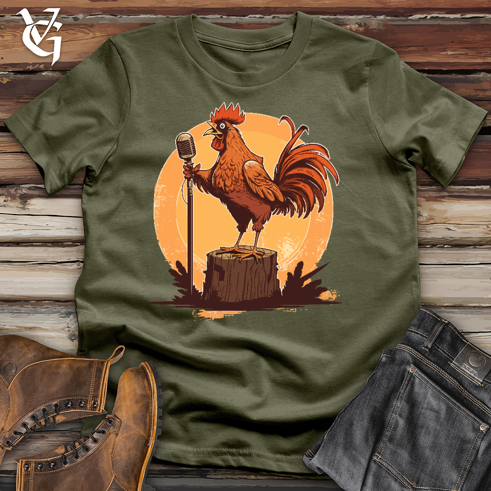 Viking Goods Chicken Rockstar Cotton Tee Military Green / L