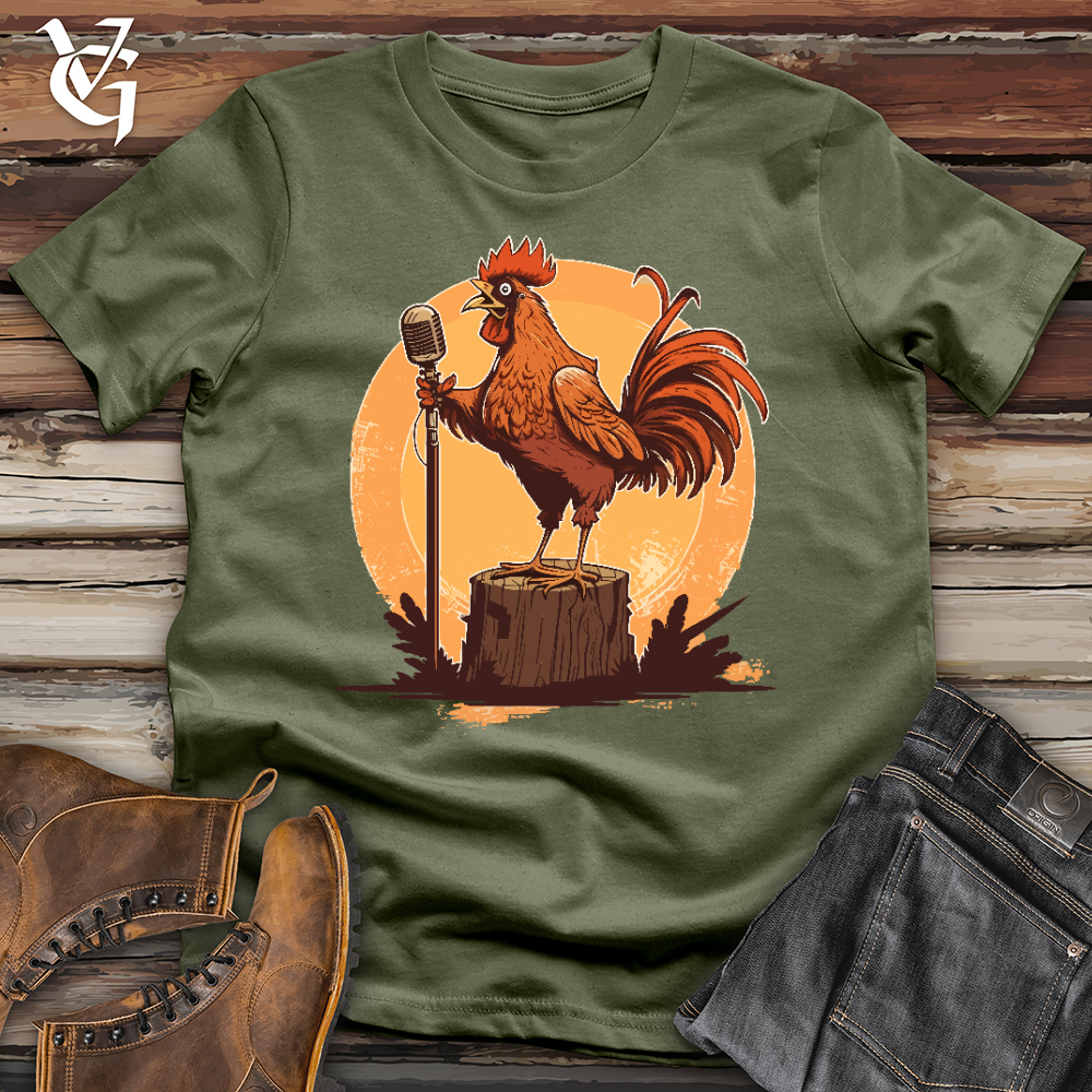 Viking Goods Chicken Rockstar Softstyle Tee Military Green / L