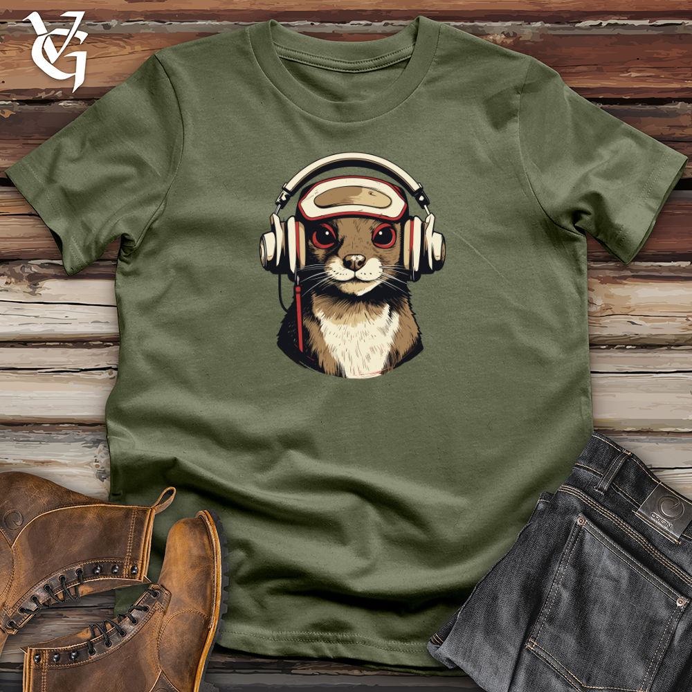 Viking Goods Classic Beats Mongoose Headphone Style Softstyle Tee Military Green / L