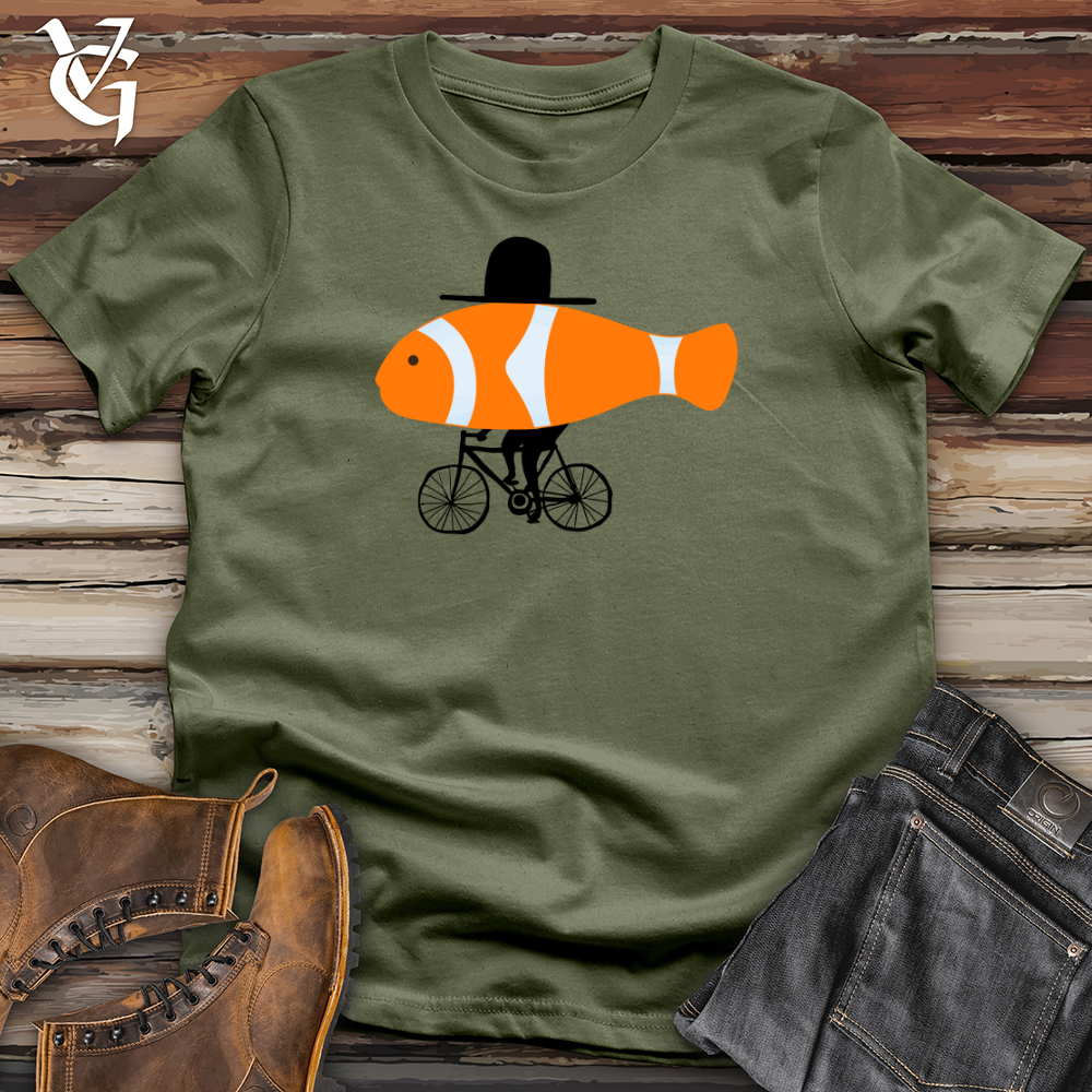 Viking Goods Clown Fish Top Hat Softstyle Tee Military Green / L