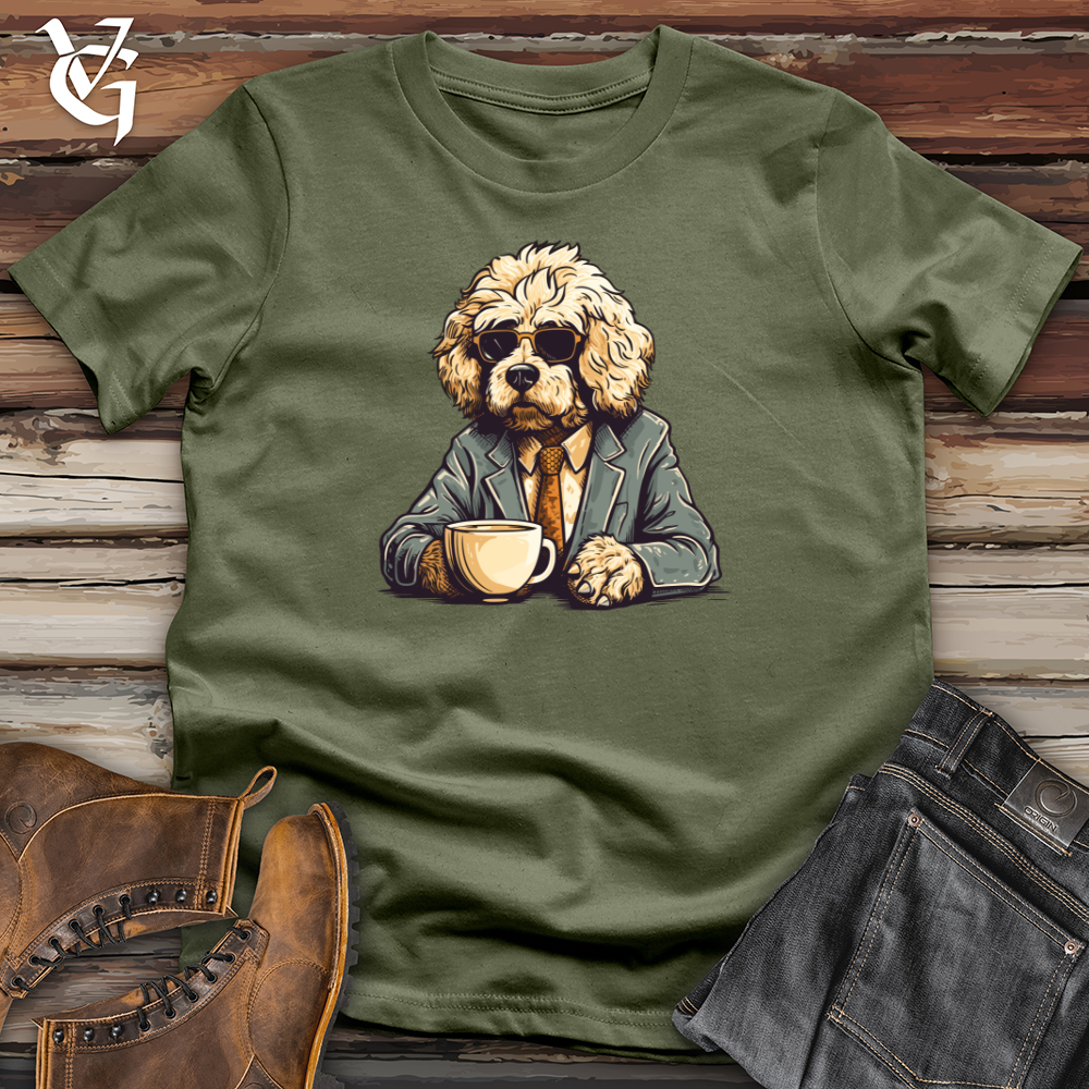 Viking Goods Coffee Enjoying Doodle Canine Softstyle Tee Military Green / L