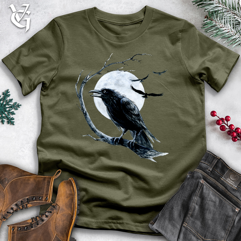 Viking Goods Cold Winter Raven  Cotton Tee Military Green / L