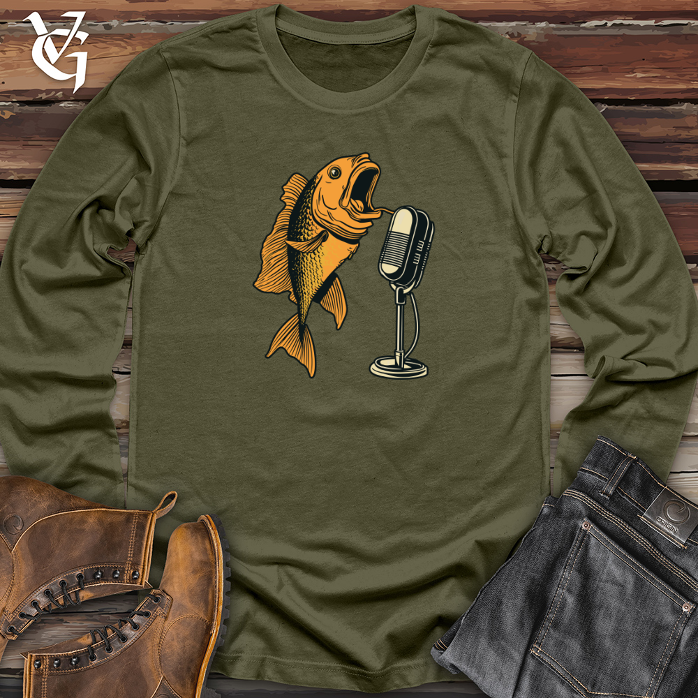 Viking Goods Comedic Fin Follies Long Sleeve Military Green / L