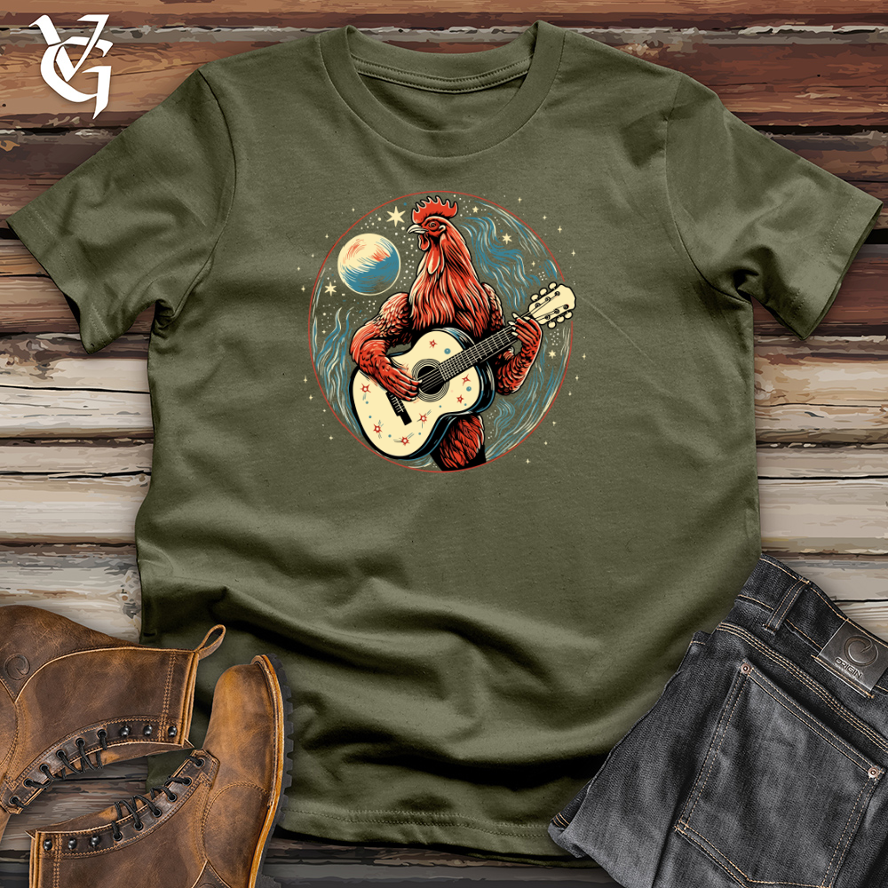 Viking Goods Cosmic Guitar Chicken Strum Cotton Tee Military Green / L