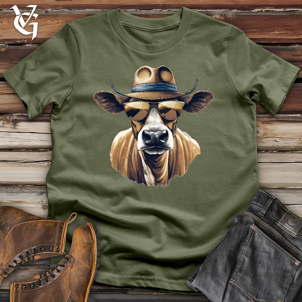 Viking Goods Cow Man Jones Softstyle Tee Military Green / L