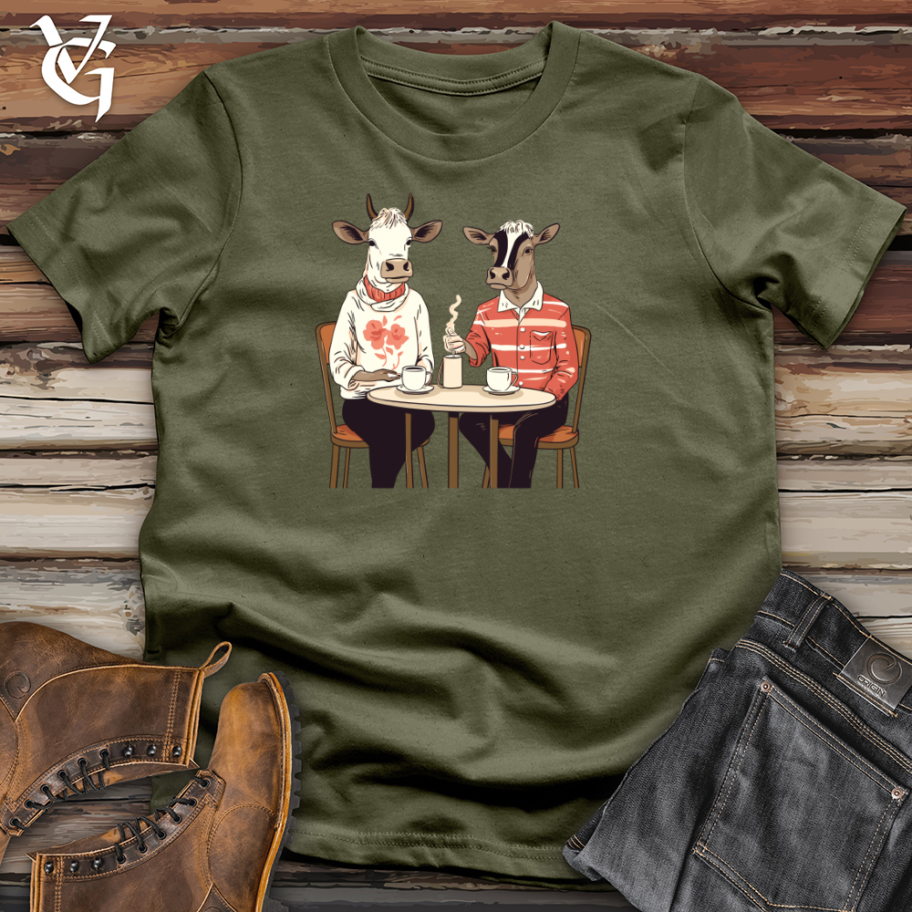 Viking Goods Cows Coffee Date Cotton Tee Military Green / L