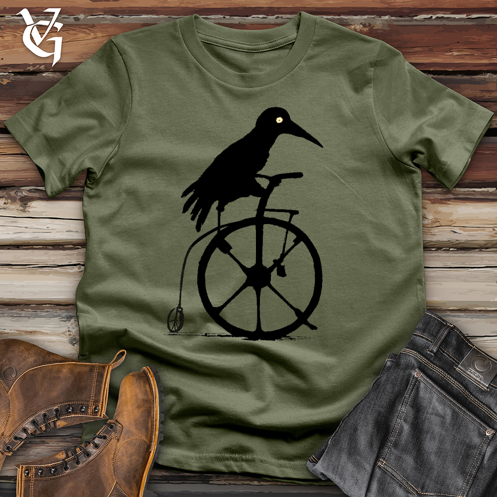 Viking Goods Crow Riding Bike Softstyle Tee Maroon / L