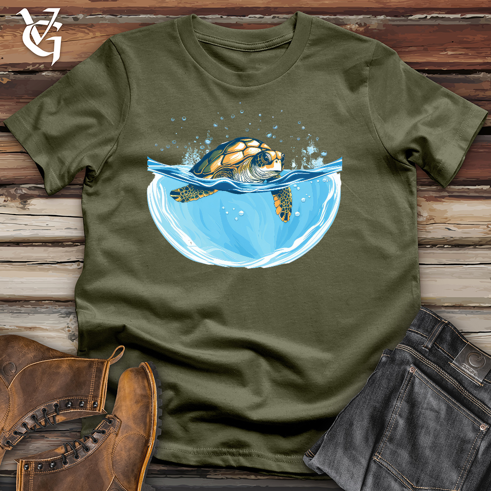 Viking Goods Crystal Clear Turtle Cotton Tee Military Green / L