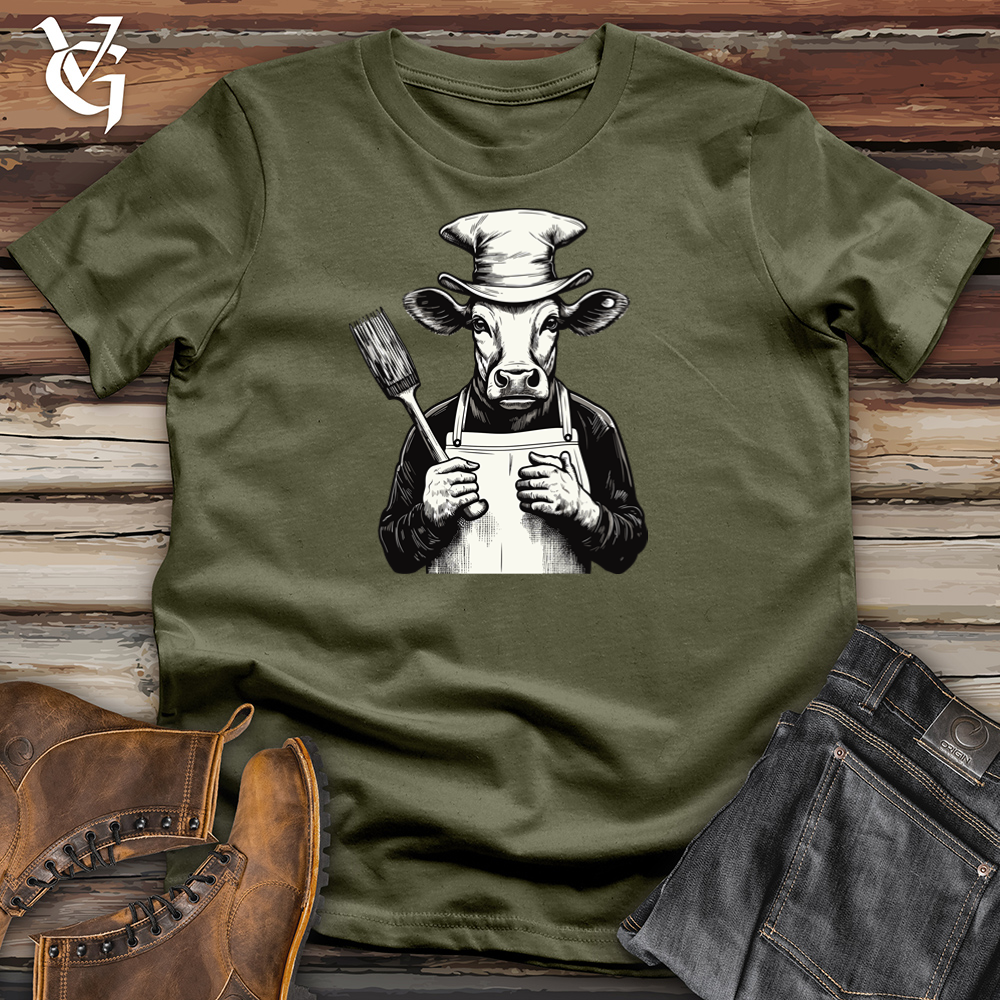 Viking Goods Culinary Cow Mastery Cotton Tee Military Green / L