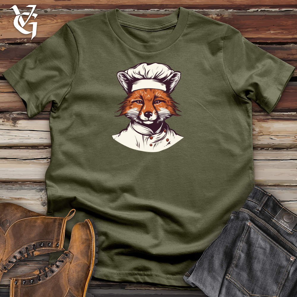 Viking Goods Culinary Whisked Fox Cotton Tee Military Green / L