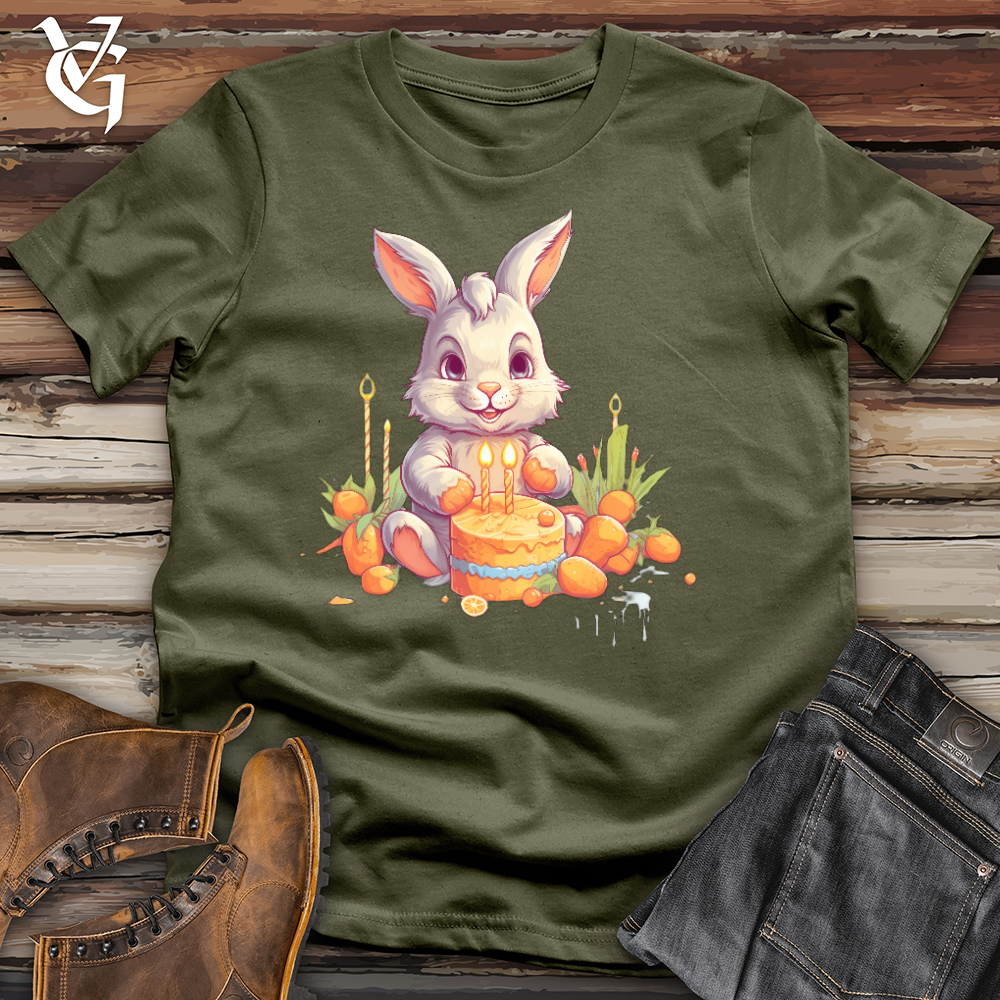 Viking Goods Cute Bunny Treat Cotton Tee Military Green / L