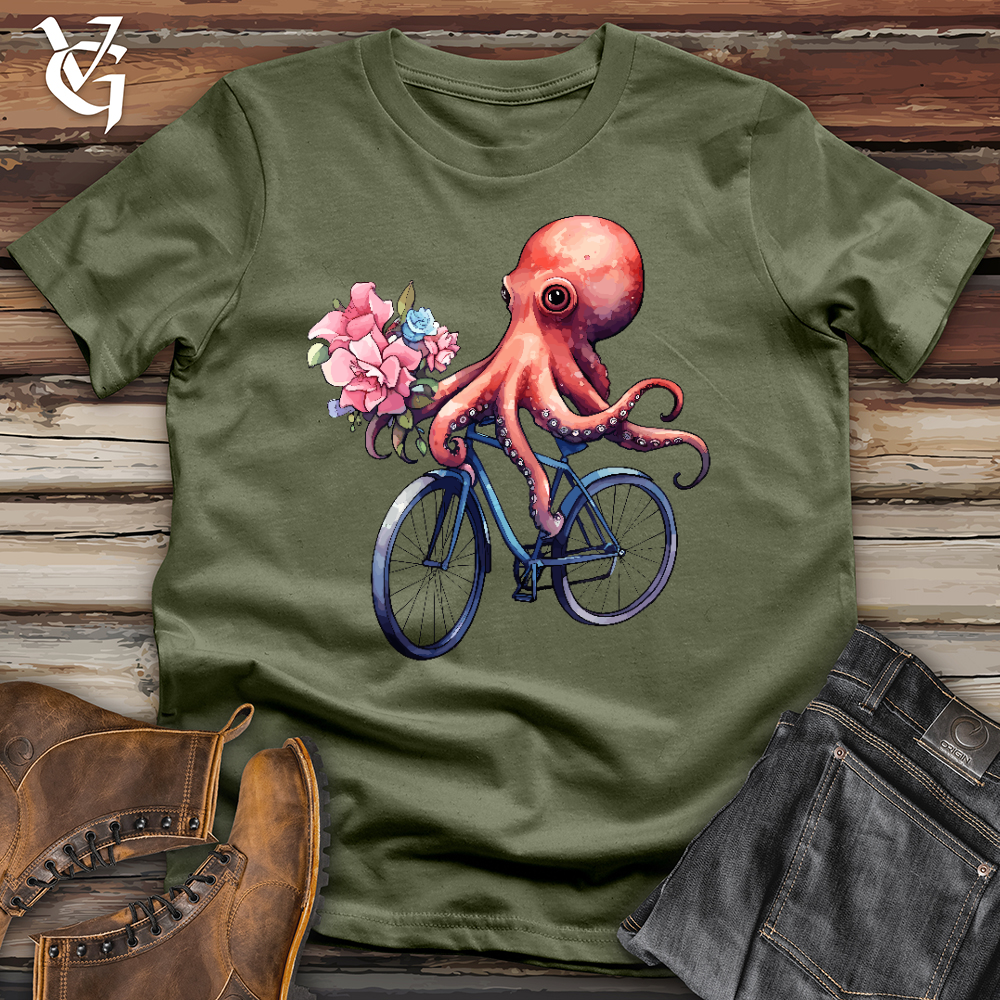 Viking Goods Cycling Octopus Softstyle Tee Military Green / L