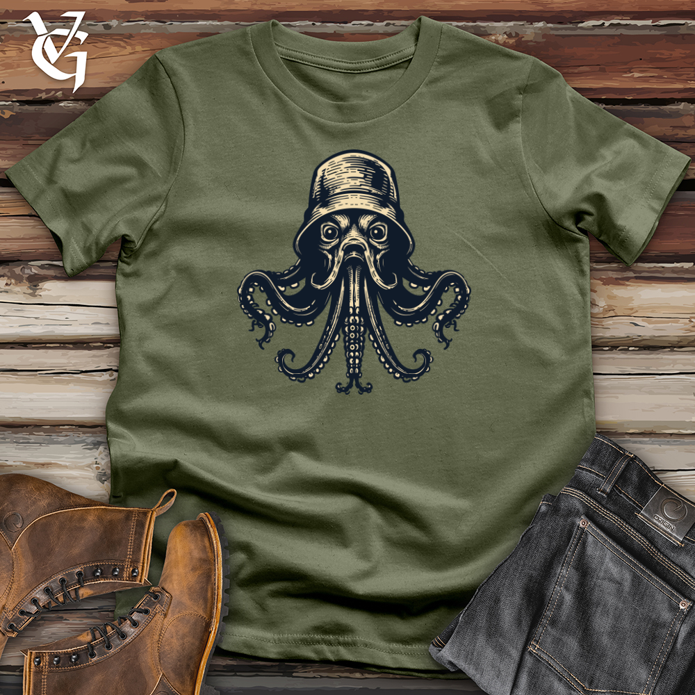 Viking Goods Dark Octopus Softstyle Tee Military Green / L