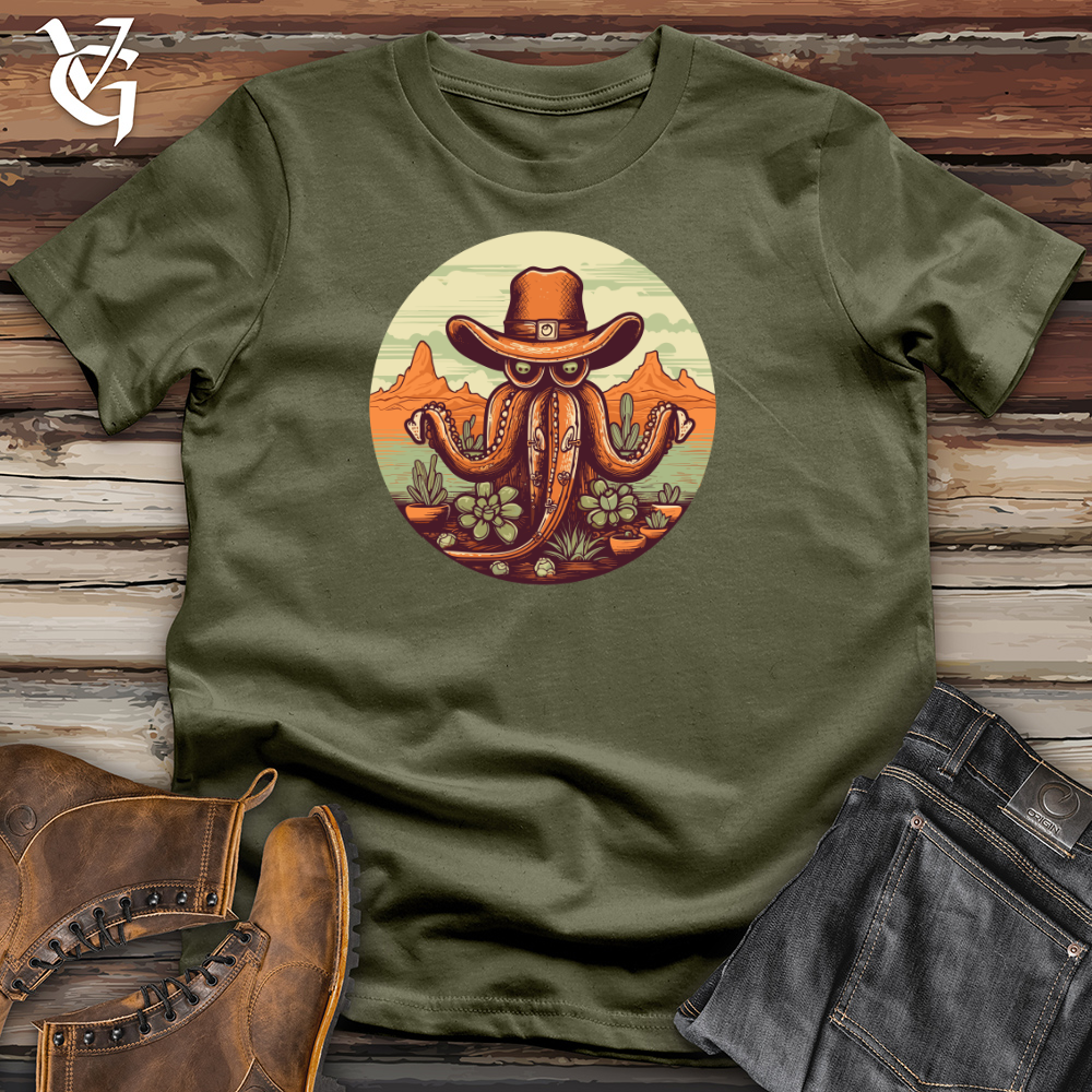Viking Goods Desert Cowboy Octopus Cotton Tee Military Green / L