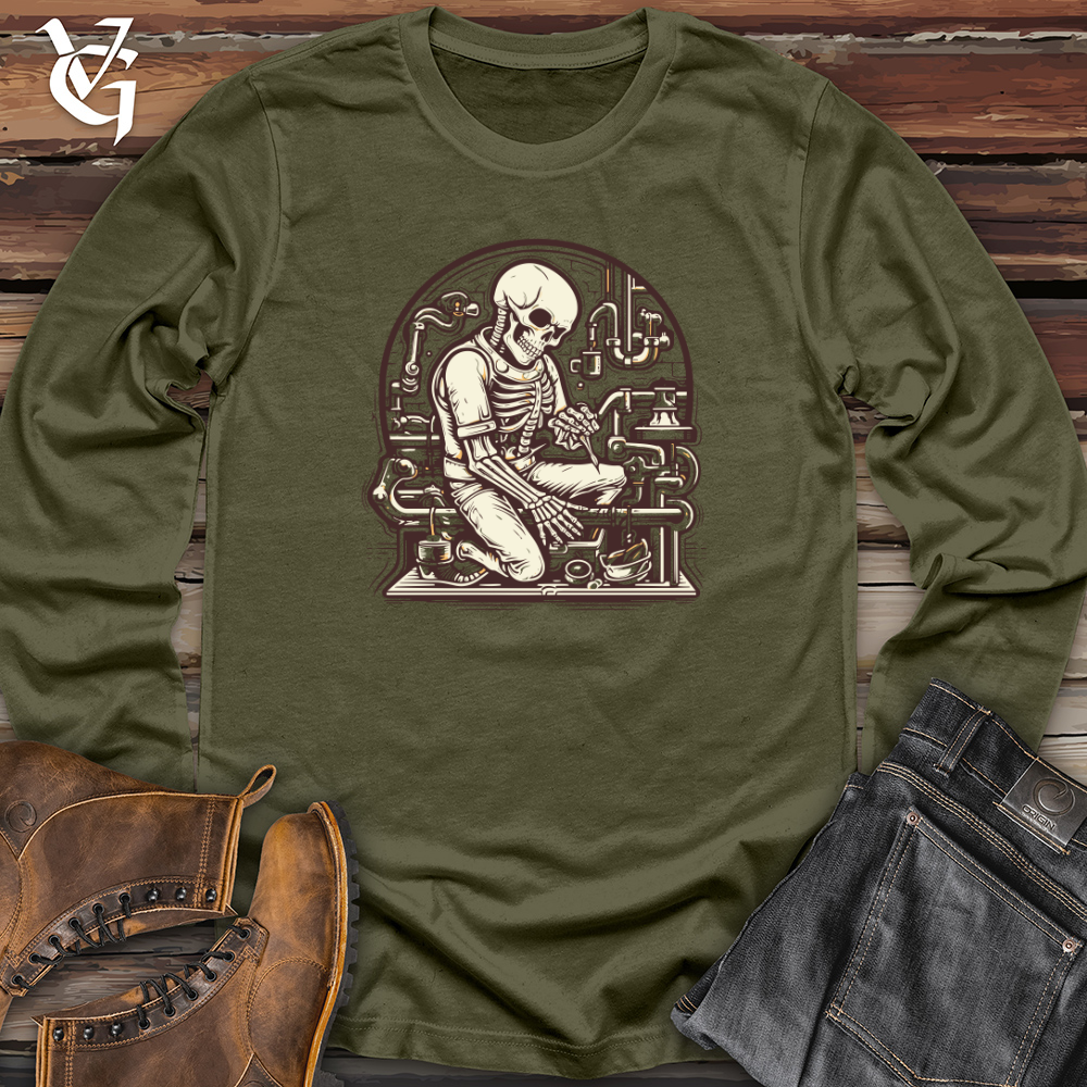 Viking Goods Diligent Orange Plumber Long Sleeve Military Green / L