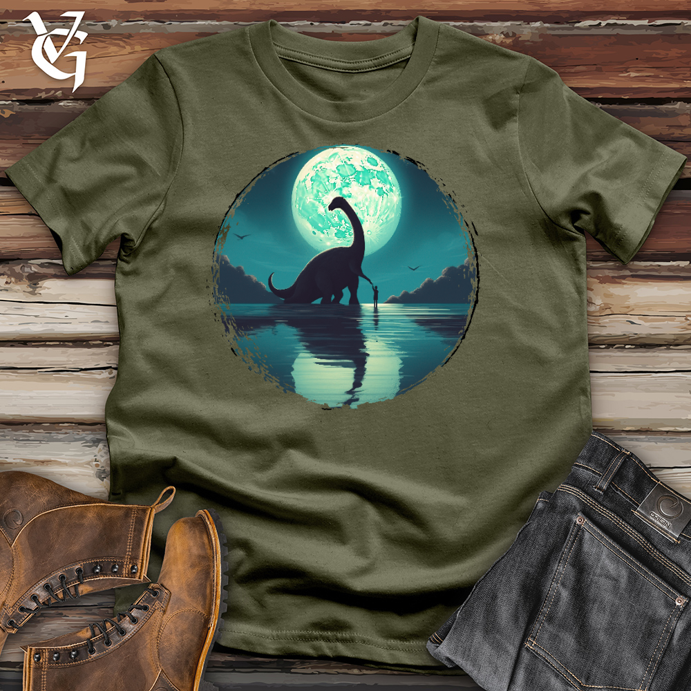 Viking Goods Dino Under The Moon Cotton Tee Military Green / L