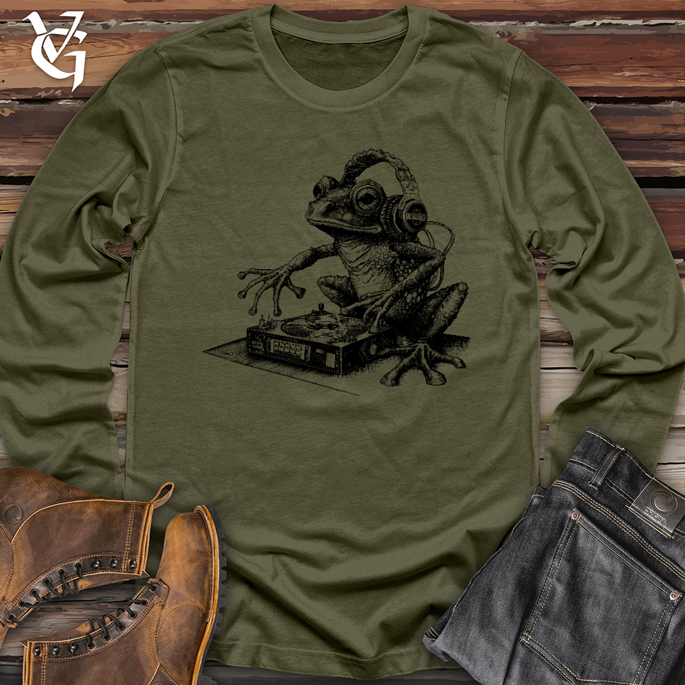 Viking Goods Dj Frog Long Sleeve Military Green / L