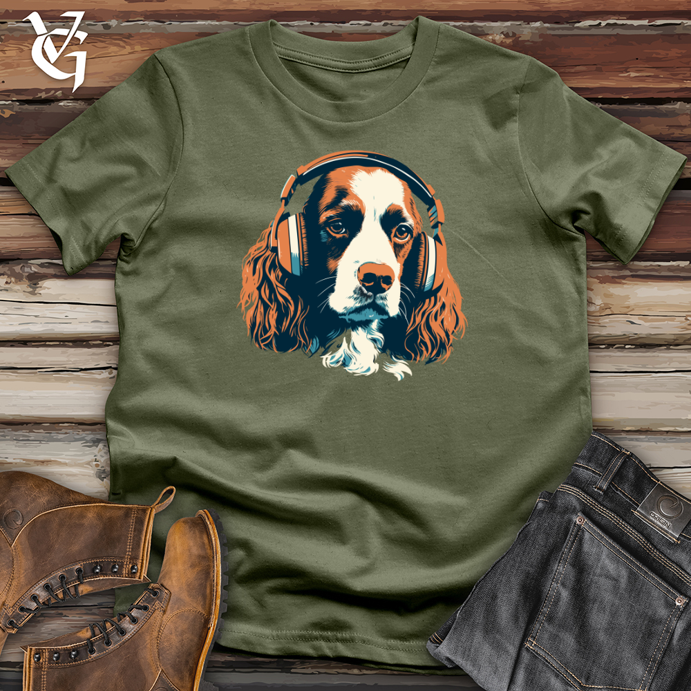 Viking Goods Dog Paw tapping Beats Headphone Harmony Softstyle Tee Military Green / L